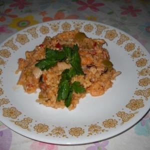 Portuguese Arroz Con Mariscos-Seafood and Rice
