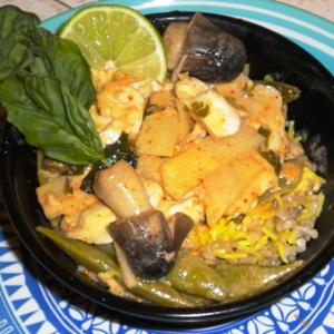 Fish with red curry