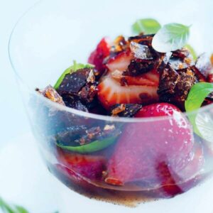 Strawberries With Balsamic Toffee