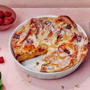 Ruffled Milk Pie With Raspberries