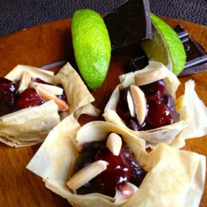 Cherry Lime Truffle Cups