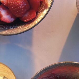 Sliced Strawberries with Grand Marnier Zabaglione