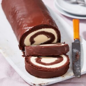 Swiss Roll Ice Cream Cake