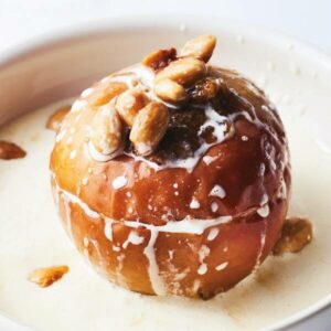 Baked Apples with Prunes, Almonds, and Amaretto