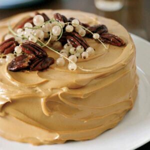 Pumpkin Cake with Caramel-Cream Cheese Frosting