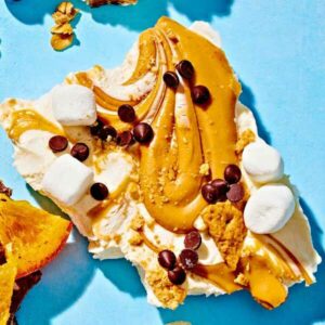 Peanut Butter-S’mores Greek Yogurt Bark
