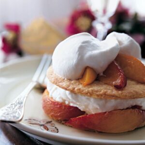 Roasted Peach Pies with Cream