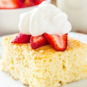 Strawberries and Tres Leches Cake