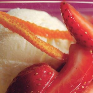 Strawberries Romanoff with Crème Fraîche Ice Cream