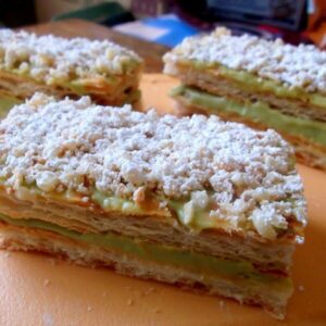 Napoleon Pastries Filled with Avocado Pastry Cream