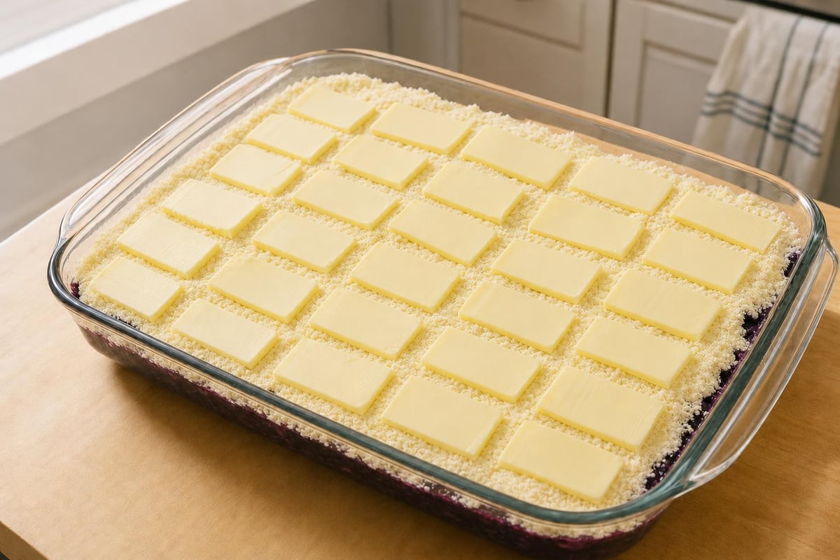 Easy Blueberry Dump Cake - Lovely Food Blog